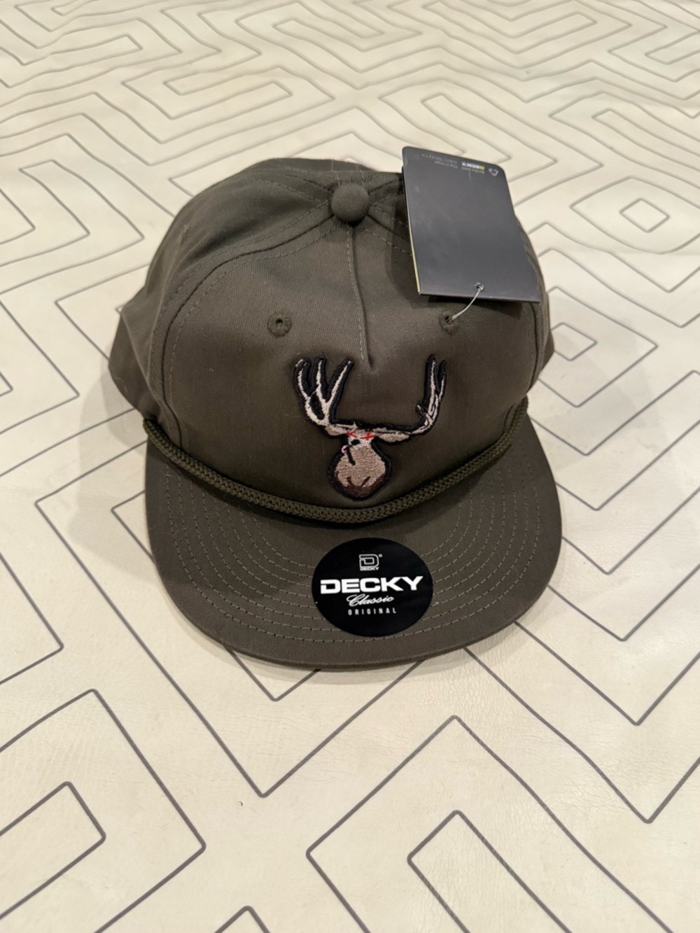 NWT Decky Green Deer Hat